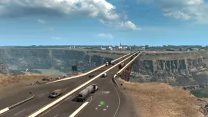 Highway über eine Brücke in Idaho