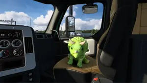Triceratops als Beifahrer