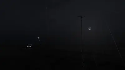 Hochauflösender Mond am Nachthimmel