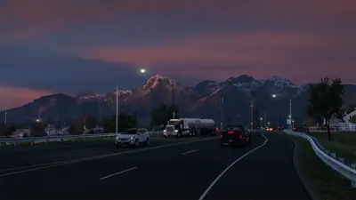 Hochauflösende Berge in Utah während der Dämmerung
